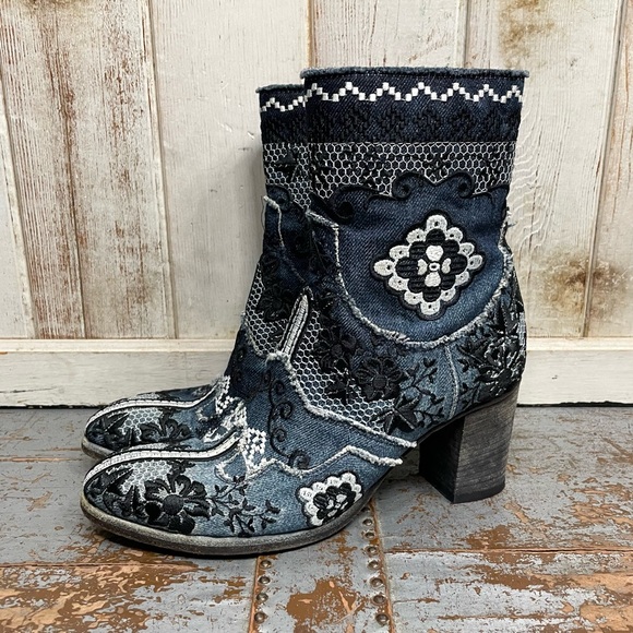 Marco Delli Indigo Pistol Western Boots - Picture 1 of 15